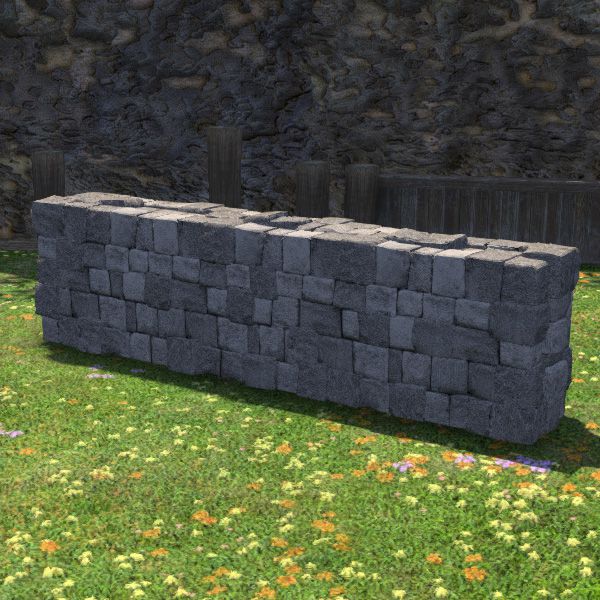 Muret de jardin en pierre