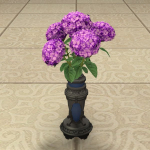 Bouquet d'hortensias violets