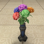 Bouquet d'hortensias multicolores