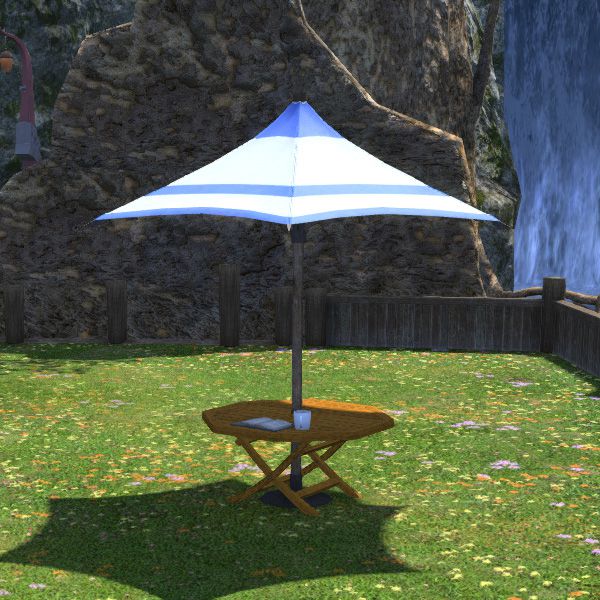 Table à parasol exotique